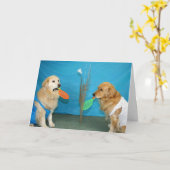 Carte Golden Badminton Anniversaire (Fleur jaune)