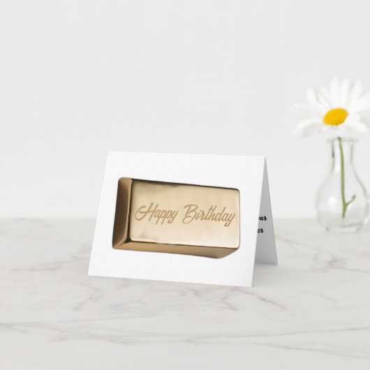 Carte Golden Birthday Bar d'Humour (Petite plante)