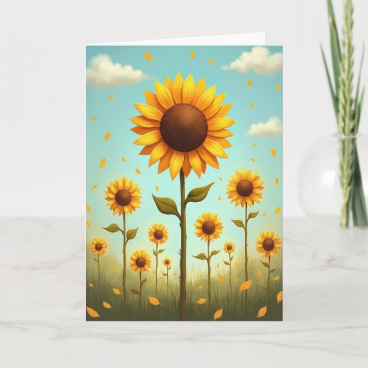 Carte Golden Bloom Field Pattern Card (Devant)