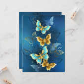 Carte Golden butterflies (Devant/Arrière en situation)