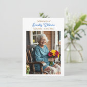 Carte Golden Cross and Flowers Memorial Keepsake (Debout devant)