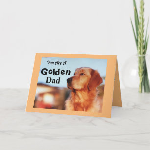Carte Golden Dad Birthday Golden Retriever mous
