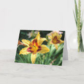 Carte Golden Daylily Blank Inside Personal Message (Devant)