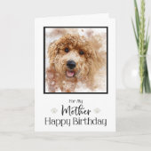 Carte Golden Doodle Cavapoo Joyeuse mère d'anniversaire (Devant)