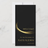 Carte Golden Elegance-Wedding Programme- (Devant)