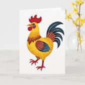 Carte Golden Fowl Artistic Style Card (Fleur jaune)