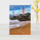 Carte Golden gate bridge au coucher du soleil (Fleur jaune)