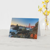 Carte Golden gate bridge au crépuscule | San Francisco (Fleur jaune)