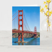 Carte Golden Gate Bridge San Francisco Watercolor (Fleur jaune)