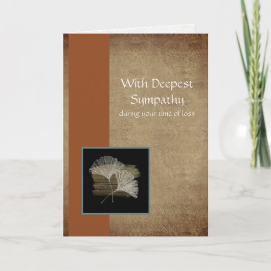 Carte Golden Ginkgo Business Sympathy (Devant)