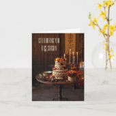 Carte Golden Harvest Elegance Thanksgiving Anniversaire (Fleur jaune)