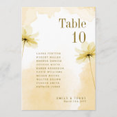 Carte Golden Hour Grace Mariage Nom de l'invité Numéro d (Devant)