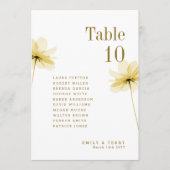 Carte Golden Hour Grace Mariage Nom de l'invité Numéro d (Devant)