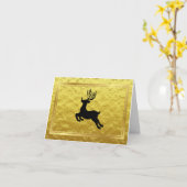 Carte Golden Jewish Reindeer Funny Chrismukkah Card (Fleur jaune)