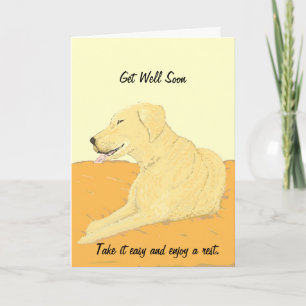 Carte Golden Labrador Get Well Bientôt