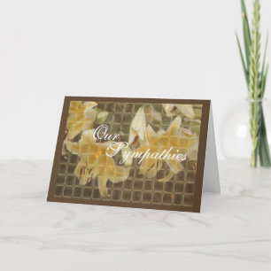 Carte Golden Lilies en Brown personnaliser à toute occas