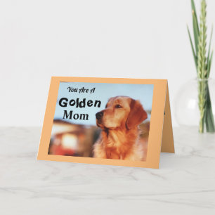 Carte Golden Mom Anniversaire Golden Retriever mignon Ve