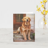 Carte Golden Retriever (Fleur jaune)