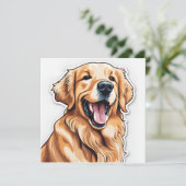 Carte Golden Retriever (Debout devant)