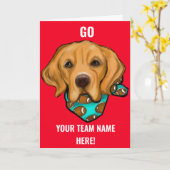 Carte Golden Retriever (Fleur jaune)