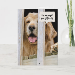 Carte Golden Retriever 60e anniversaire