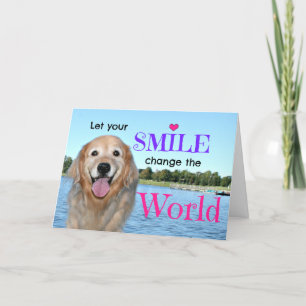 Carte Golden Retriever Changer le monde