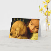 Carte Golden Retriever Chien Chien Chien Chien (Fleur jaune)