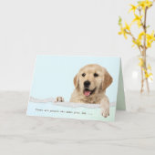 Carte Golden Retriever chien pour l'amitié (Fleur jaune)
