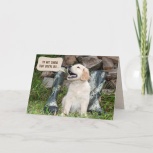 Carte Golden Retriever Chiot Humour d'anniversaire