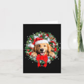 Carte Golden Retriever Christmas Wreath Decoration Xmas (Devant)