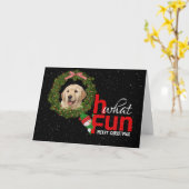 Carte Golden Retriever dans la couronne de vacances (Fleur jaune)