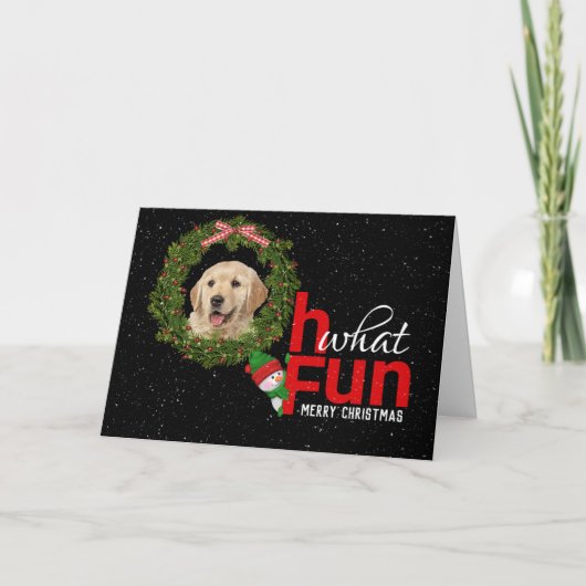 Carte Golden Retriever dans la couronne de vacances (Devant)