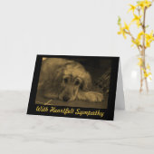 Carte Golden retriever de sympathie (Fleur jaune)
