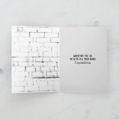 Carte golden retriever diplômé avec casquette (Intérieur)