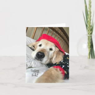 Carte Golden Retriever Dog in Pajama se porter bien