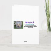 Carte Golden Retriever Exprimant Ses Griefs de Vacances (Dos)