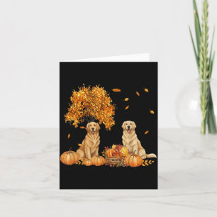 Carte Golden Retriever Feuille D'automne Chien Halloween