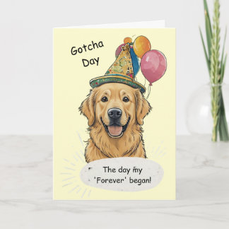 Carte Golden Retriever Gotcha Day Celebration