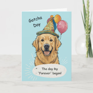 Carte Golden Retriever Gotcha Day Celebration