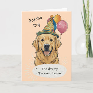 Carte Golden Retriever Gotcha Day Celebration