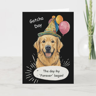 Carte Golden Retriever Gotcha Day Celebration