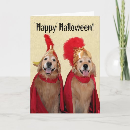 Carte Golden Retriever Halloween Centurion (Devant)