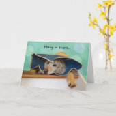 Carte Golden Retriever Hang là-dedans (Fleur jaune)