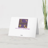 Carte Golden Retriever Hawaiian Hula Anniversaire (Dos)