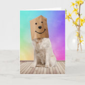 Carte Golden Retriever Humour d'anniversaire (Fleur jaune)