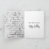 Carte Golden Retriever Humour d'anniversaire (Intérieur)