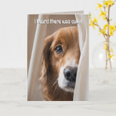 Carte Golden Retriever Humour d'anniversaire (Fleur jaune)