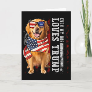 Carte Golden Retriever Même Mon Chien Aime Trump Drôle