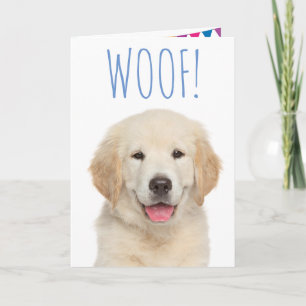Carte Golden Retriever mignon Chiot Anniversaire