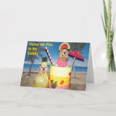 Carte Golden Retriever Piña Colada Friendship (Devant)